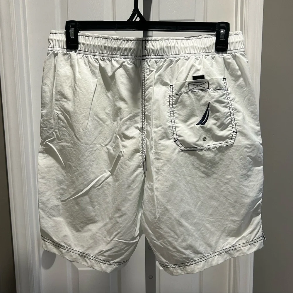 Nautica Men’s White Swim Trunks